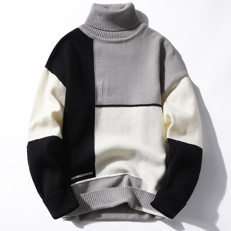 2022 Winter Men Turtleneck Cashmere Sweater Trend Plush Thick Bottoming Sweater Solid Color Casual Fashion Male Warm Pullovers alx