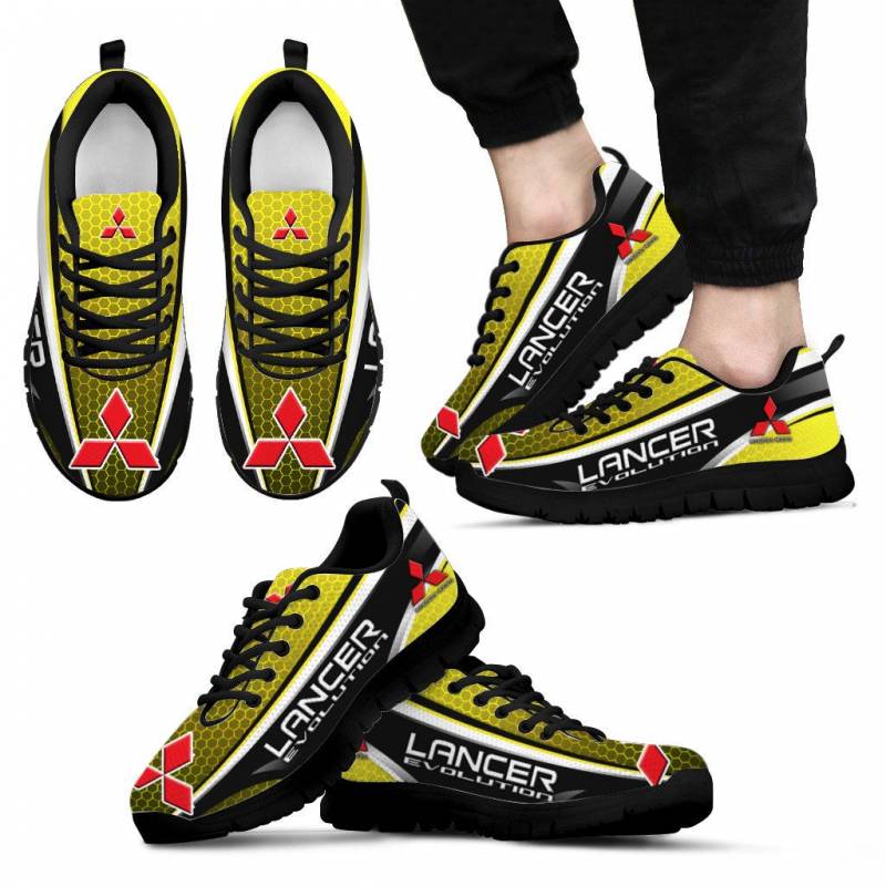 3D Printed Mitsubishi Lancer Evolution LPH Sneakers Ver 3 For Men & Women (Yellow)