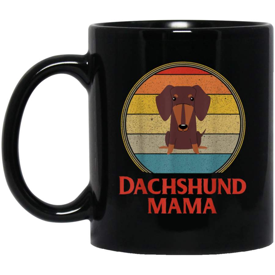 Vintage Womens Dachshund Mama Funny Dachshund Lover Gift Mug