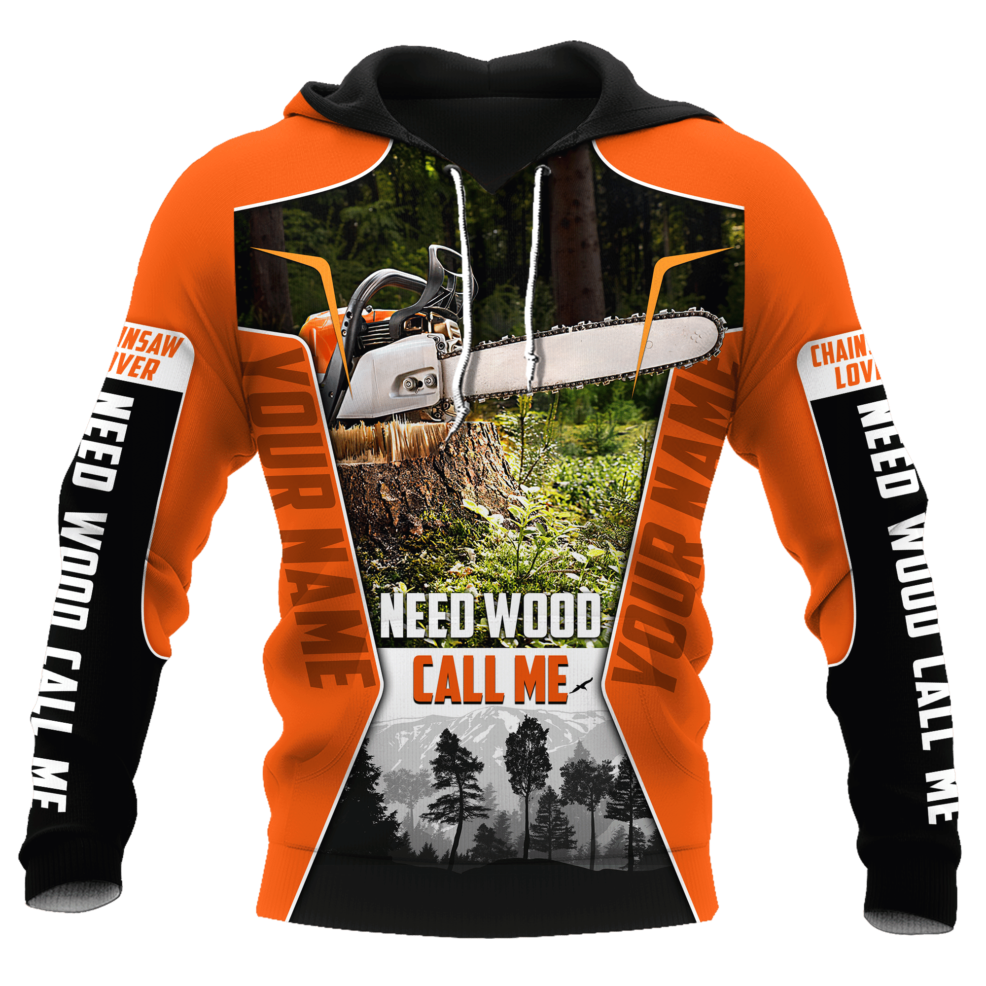 3D Chainsaw Logger Custom Name Hoodie For Men Women Gifts Love 3D Store