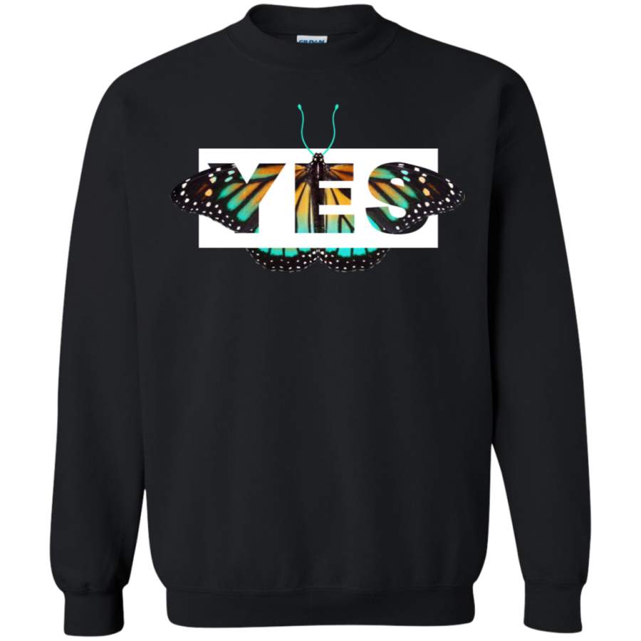 AGR Yes Theory Butterfly Crewneck Pullover Sweatshirt