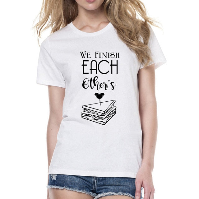 We Finish Each Other’S Sandwiches Matching Couple Tees