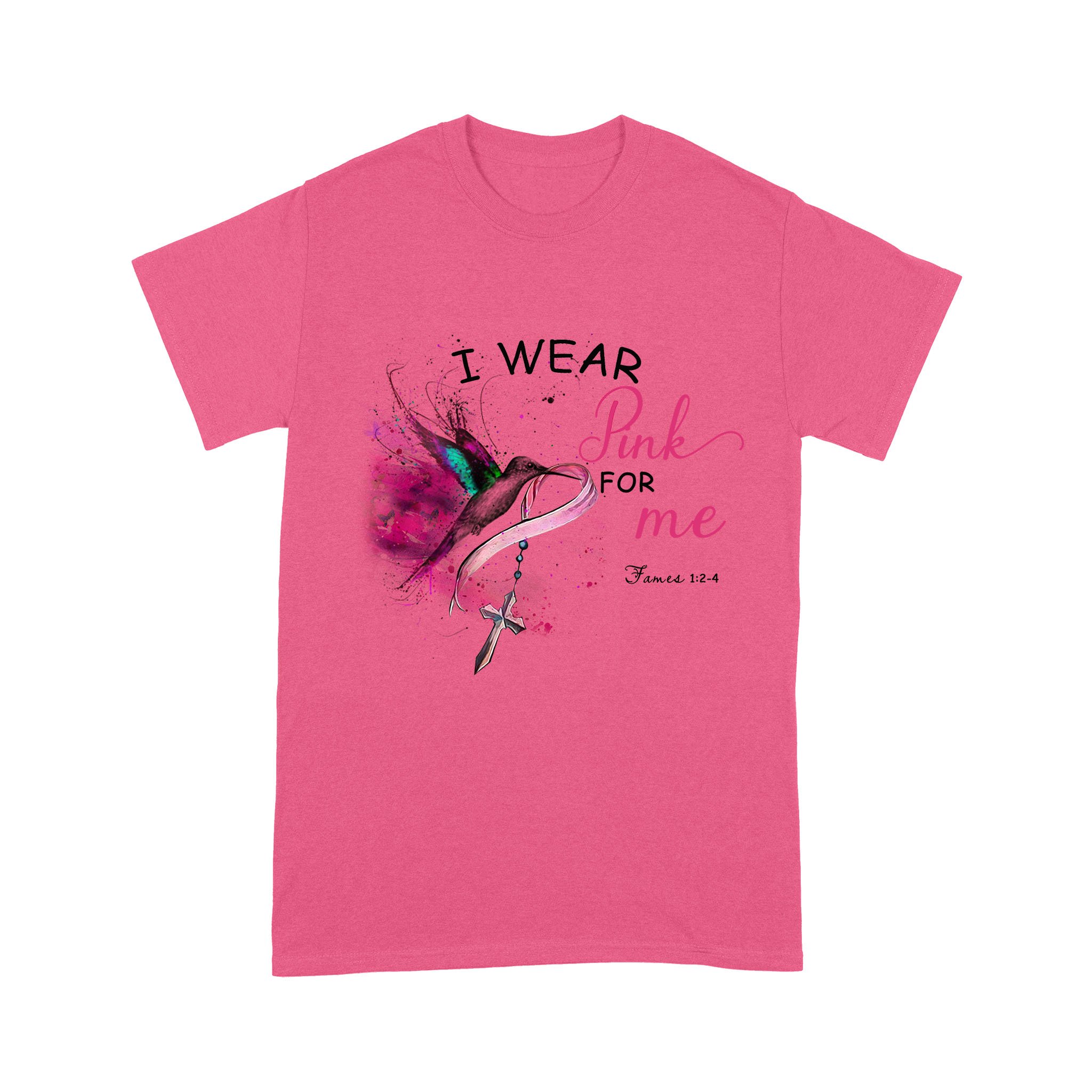 Hummingbird breast cancer shirt – Standard T-shirt, Gift for you, gift for her, gift for him, gift for  Hummingbird lover