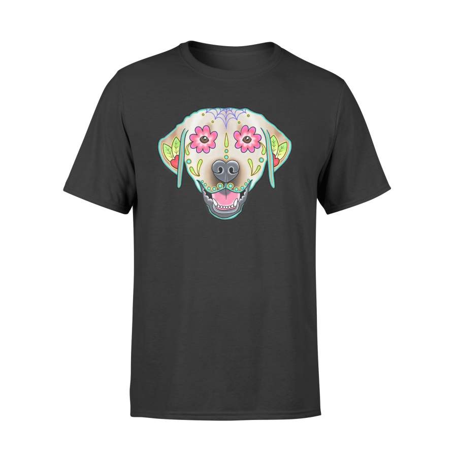 Yellow Labrador Retriever  Day Of The Dead Sugar Skull – Dia De Los Muertos T-Shirt