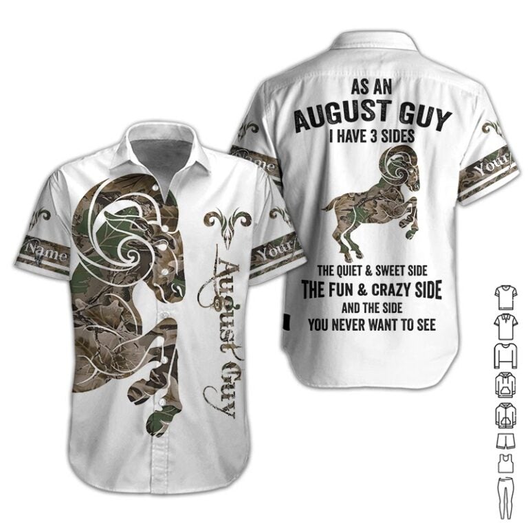 August Guy Custom Name Aloha Hawaii Shirts For Men Women Ha72191