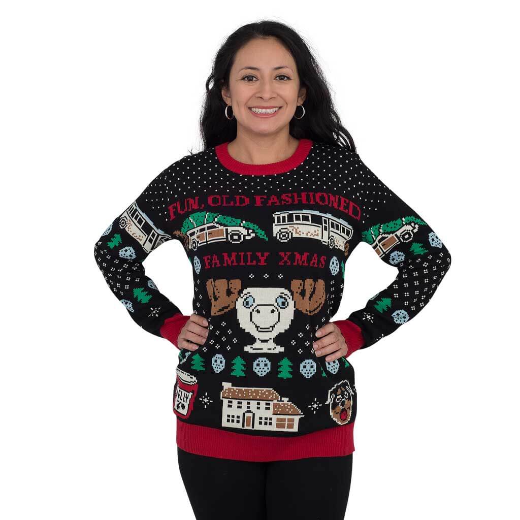 Women’S Christmas Vacation Fun Old-Fashioned Family Ugly Christmas Sweater