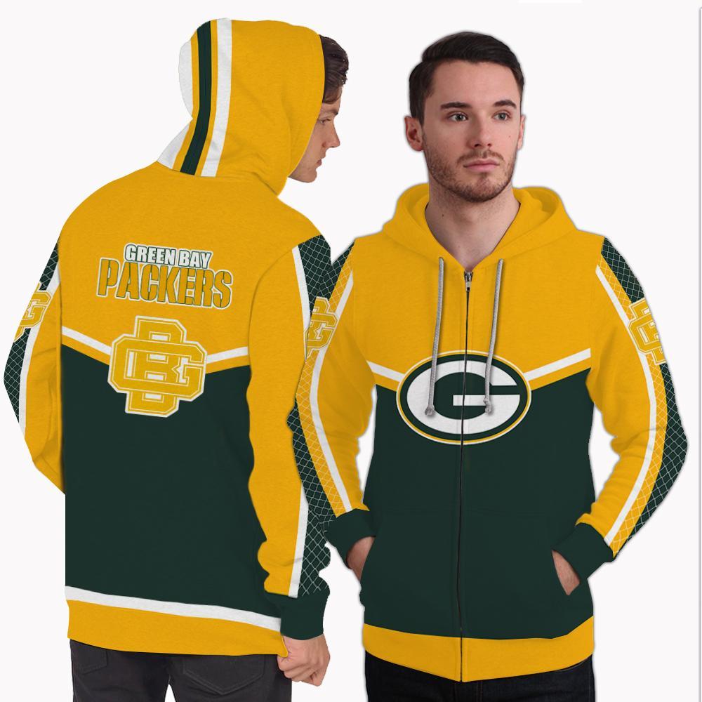 Strong Gorgeous Fitting Green Bay Packers Zip Hoodie