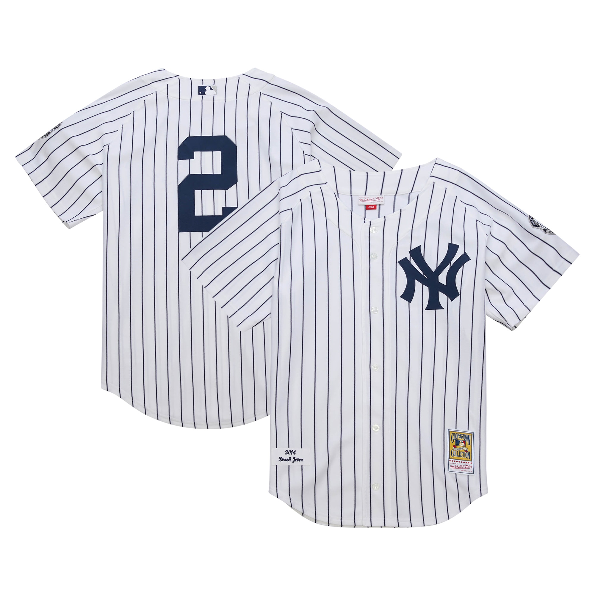 Derek Jeter New York Yankees Mitchell & Ness 2014 Cooperstown Collection Authentic Throwback Jersey – White