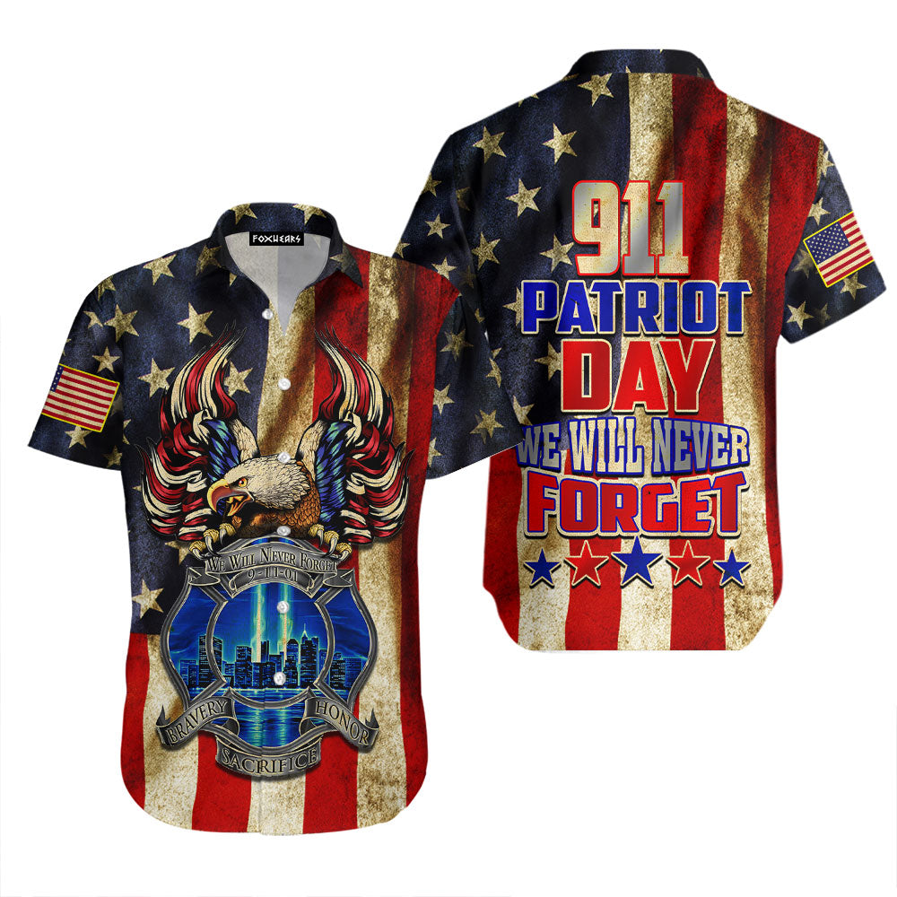 911 Patriot Day We Will Never Forget Hawaiian Shirt | For Men & Women | Wt2179