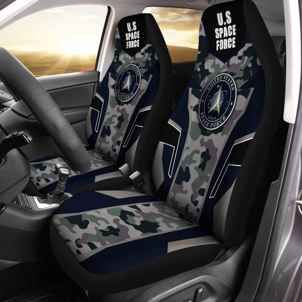 United States Space Force Luxury Car Seat Covers Custom