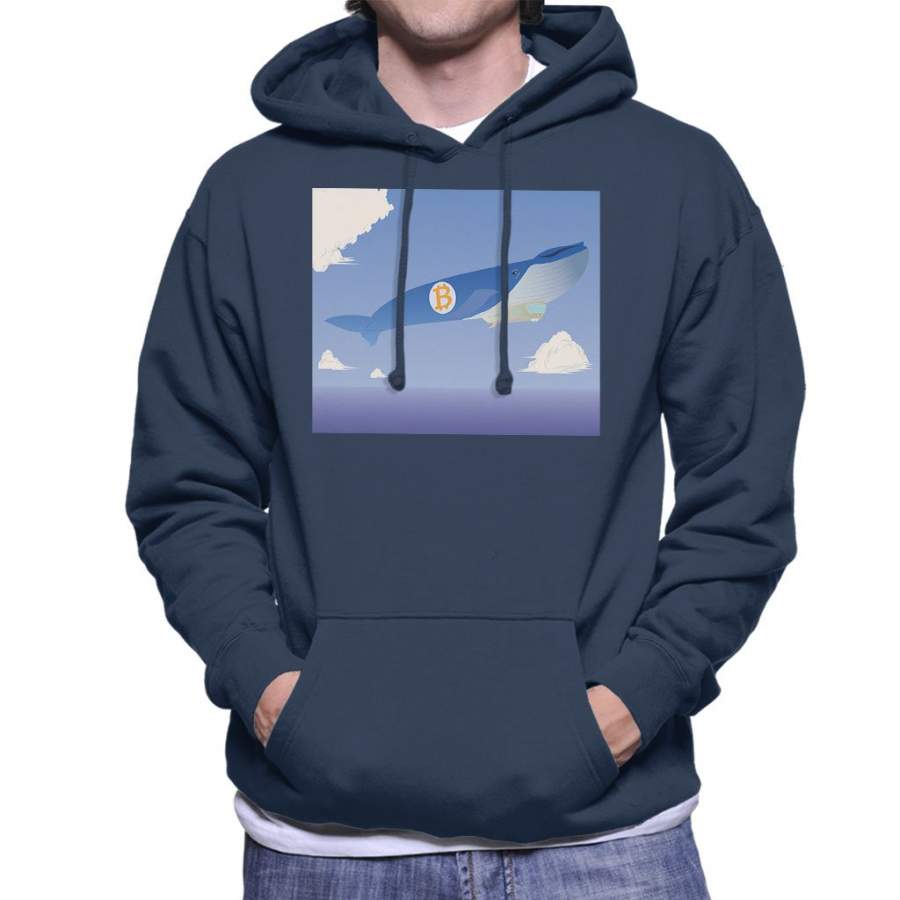 Bitcoin Air Whale Men’s Hooded Sweatshirt