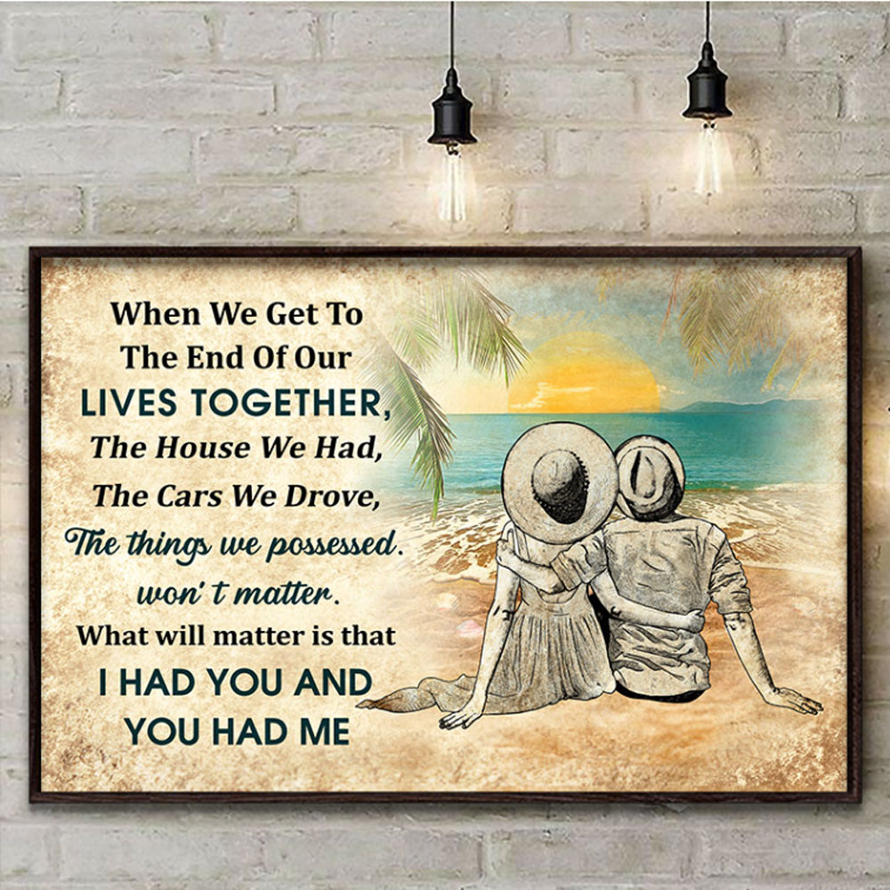 Beach Couple Dressed When We Get Landscape Poster & Canvas Home Decor Wall Art Visual Art