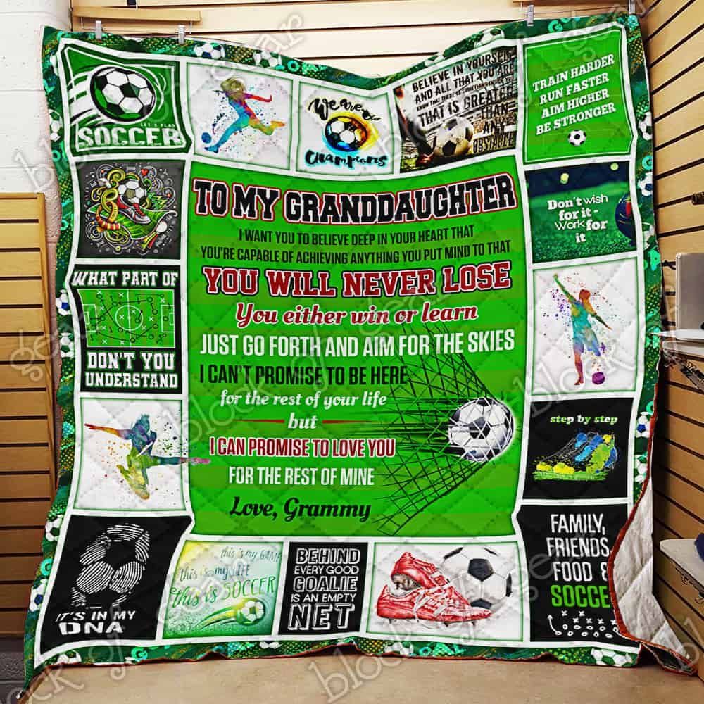 Soccer Granddaughter, Love, Grammy Quilt