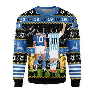 Two Football Legends Ugly Christmas Sweater Unisex  T-Shirt