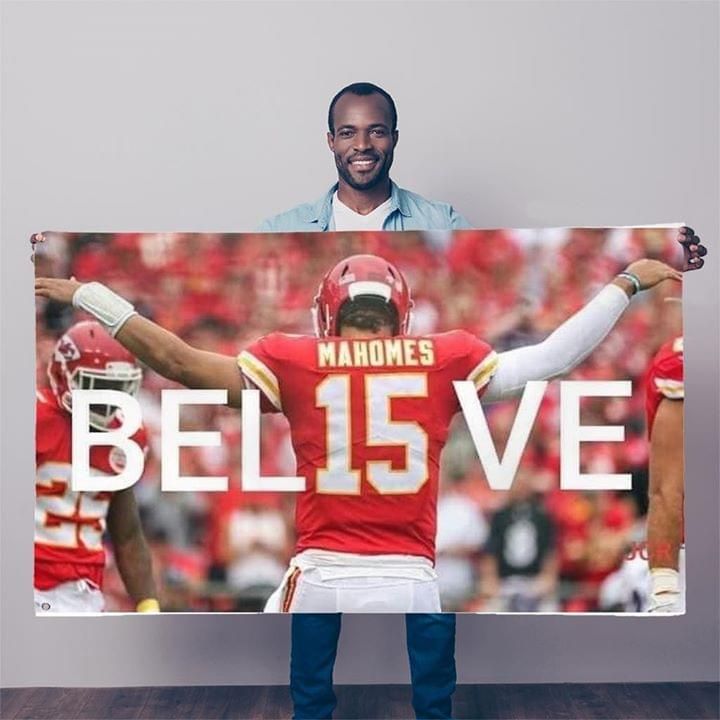 Patrick Mahomes Pose Kansas City Chiefs Number 15 Believe Typography For Fan poster canvas poster canvas