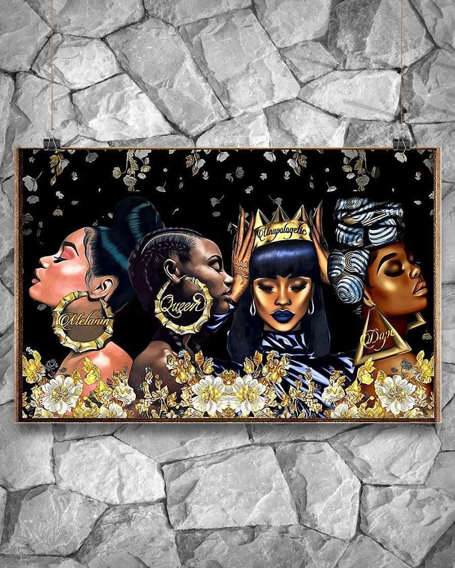 Black Queen Beautiful Black Woman Dope Canvas Prints Poster Print, Wall Art Canvas, Poster Canvas Wall Decor