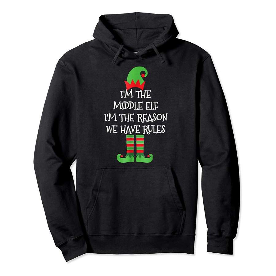 I’m The Middle Elf Matching Family Group Christmas T Shirt Hoodie