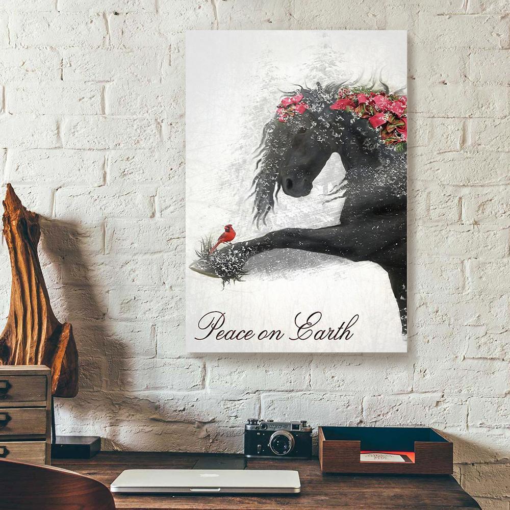 Canvas Prints Peace All Earth Horse Cardinal Vertical Canvas Wall Art Alluring Home Decor Canvas