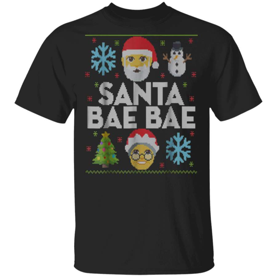 Emoji Santa Bae Bae Holiday T-Shirt