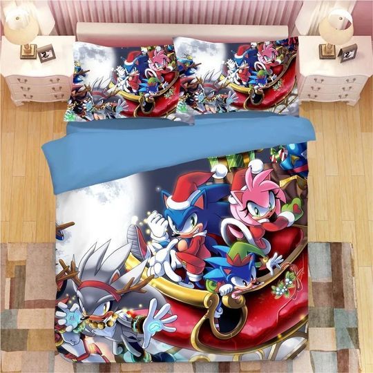 Sonic The Hedgehog 8 Duvet Quilt Bedding Set 4