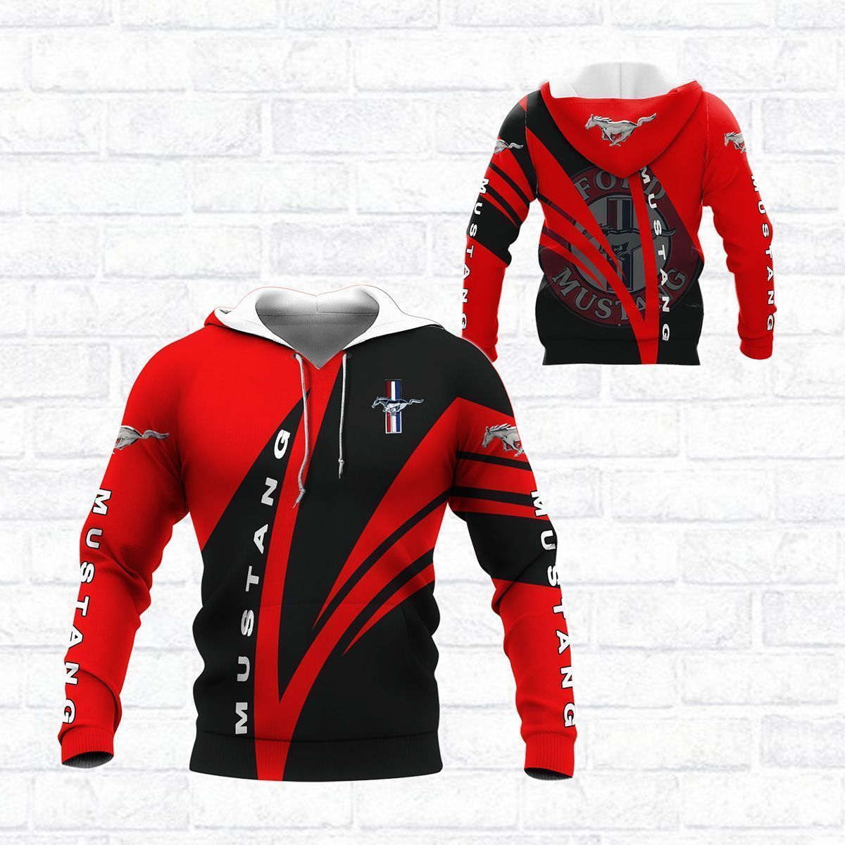 3D All Over Printed Ford Mustang AN-NH Shirts Ver1 (Red)