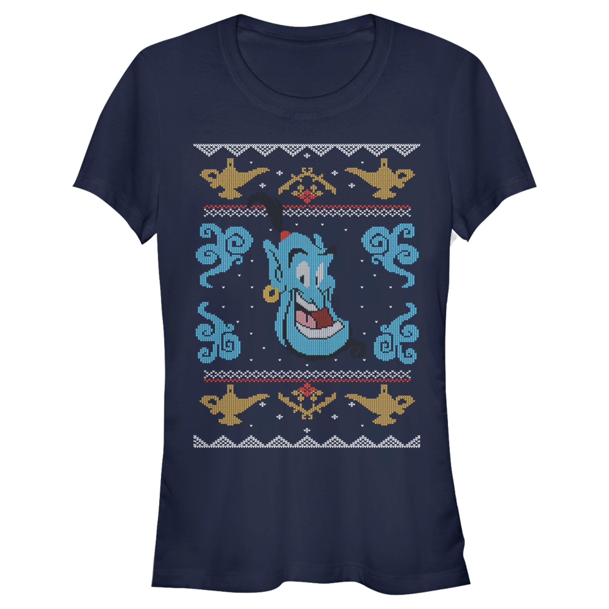 Junior’S Aladdin Aladdin Genie Christmas Sweater T-Shirt