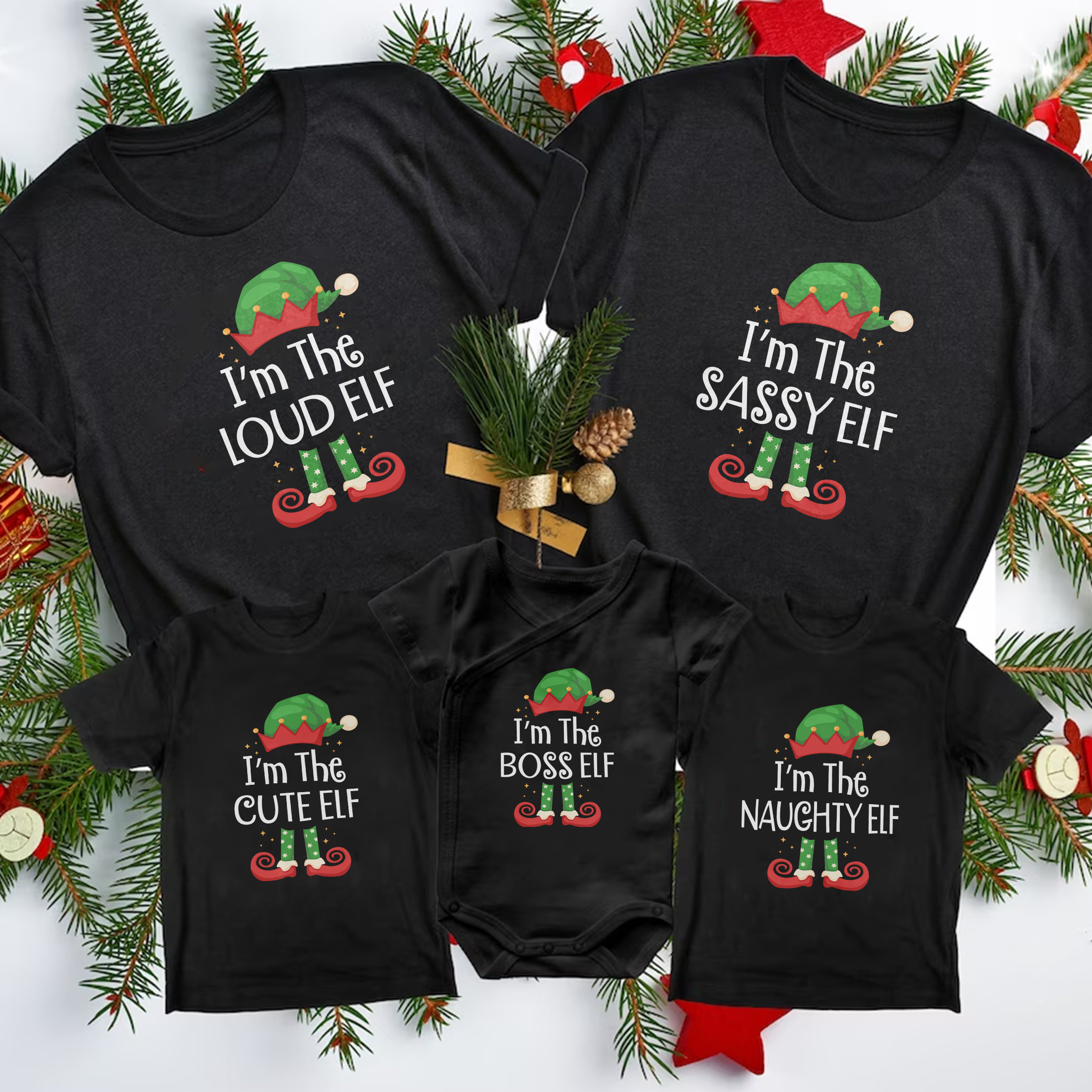 ELF Family Matching Shirt, Family Christmas Pajamas, Family Christmas Shirts, Christmas Gift, Matching Christmas Shirts - Moontees Fashion