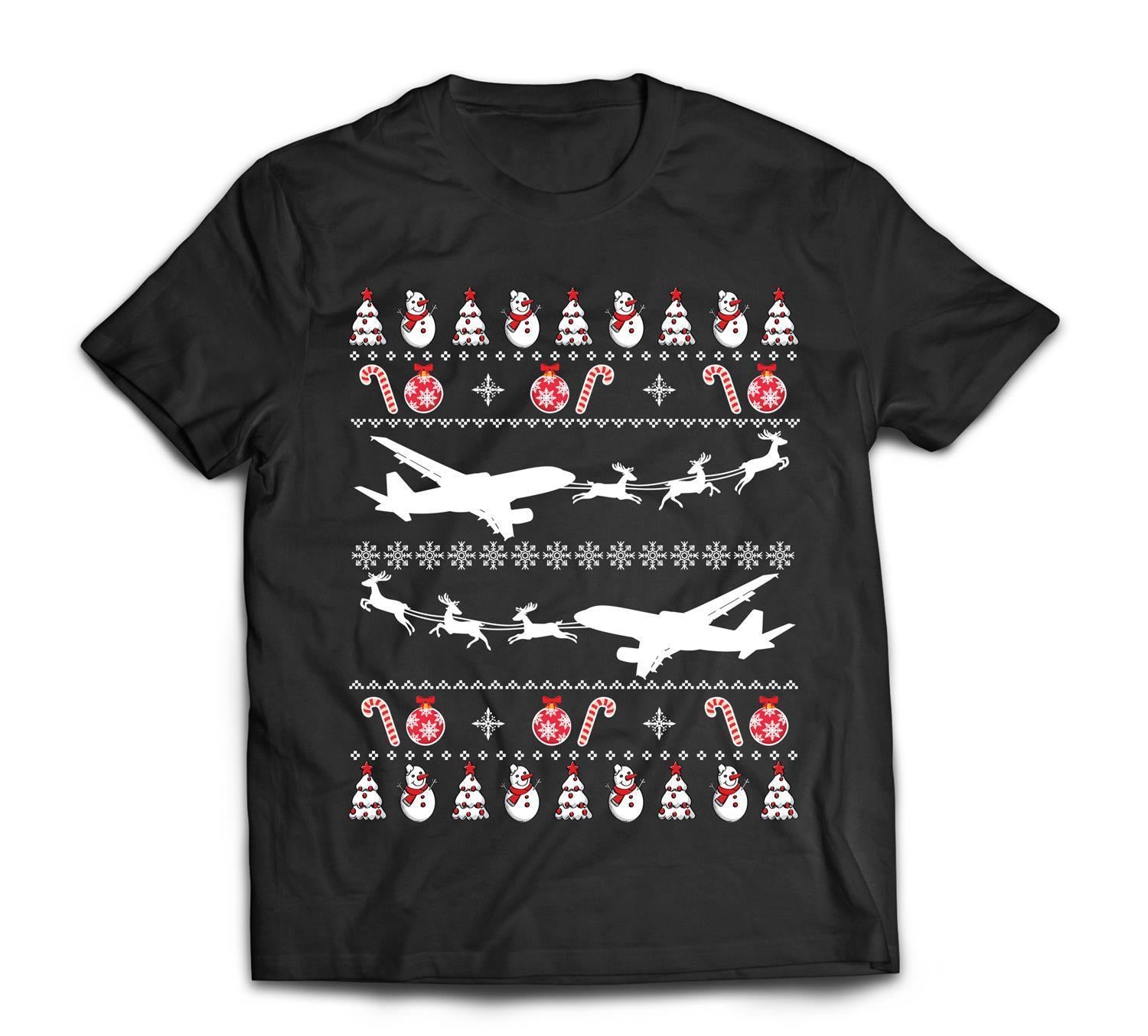 Airplanes Ugly Christmas Xmas Costume Graphic Unisex T Shirt, Sweatshirt, Hoodie Size S – 5XL