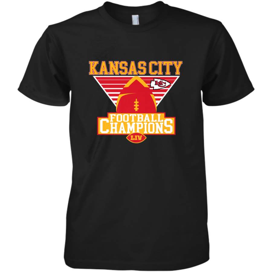 Kansas City Old School Football _ The City Of Champions LIV Men’s Premium T-Shirt