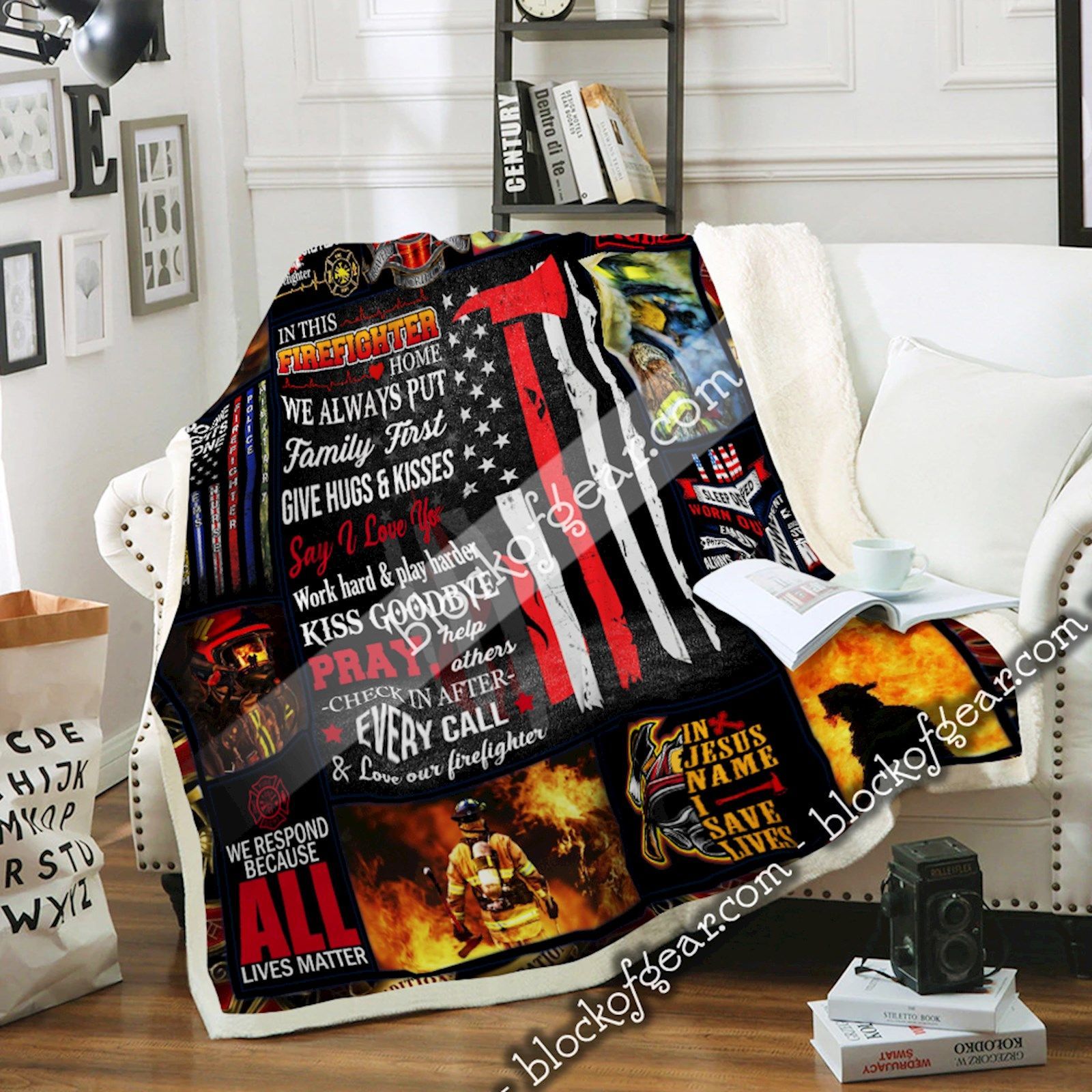 Firefighter Home Sofa Throw Blanket – Refords