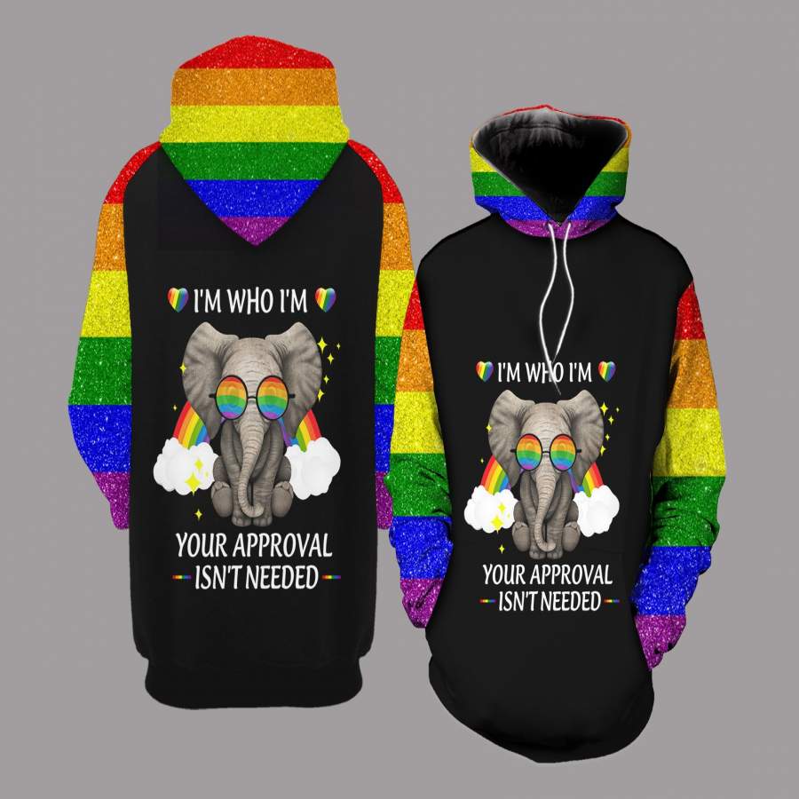 LGBT Little Elephant US Unisex Size Hoodie