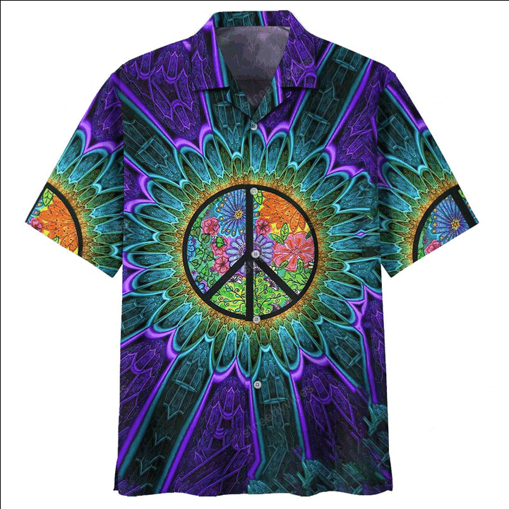 Hippie Peace All Over Printed Hawaii Shirt Ha77375