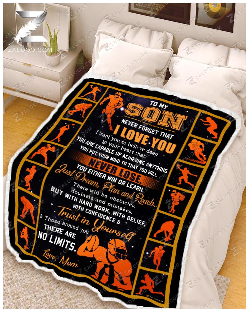 Mk – Football – To My Son – Trust In Yourself Quilt Blanket Ep2782