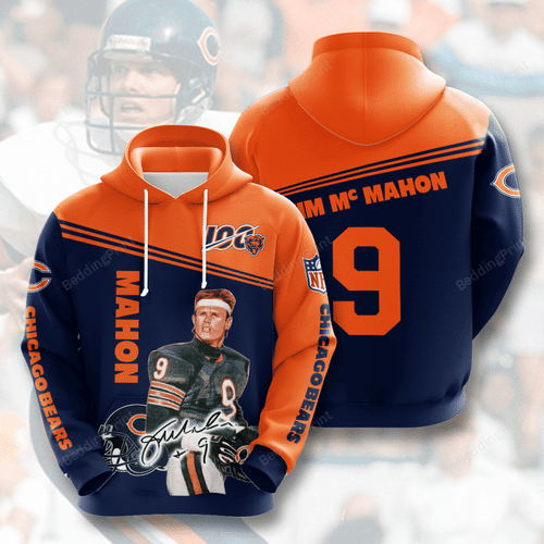 Jim McMahon Chicago Bears Men and Women 3D Full Printing Hoodie Chicago Bears 3D Full Printing