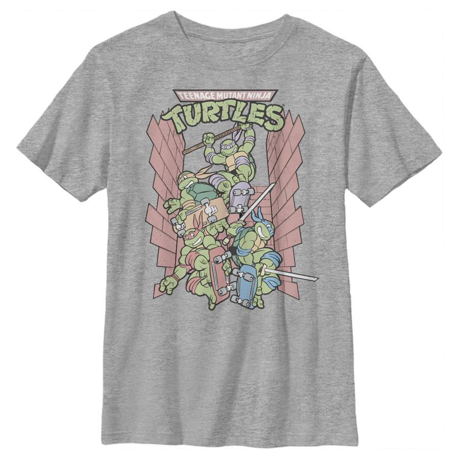 Teenage Mutant Ninja Turtles Boy’s Brick Jump  T Shirt