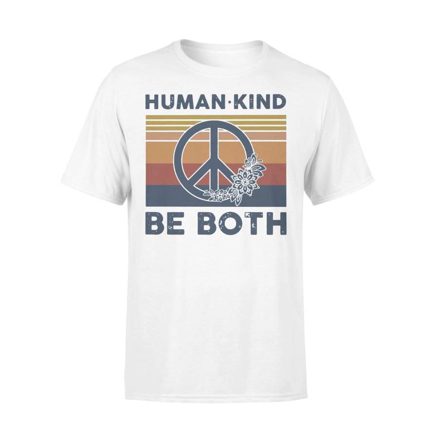 Vintage Peace Sign Human Kind Be Both T-shirt