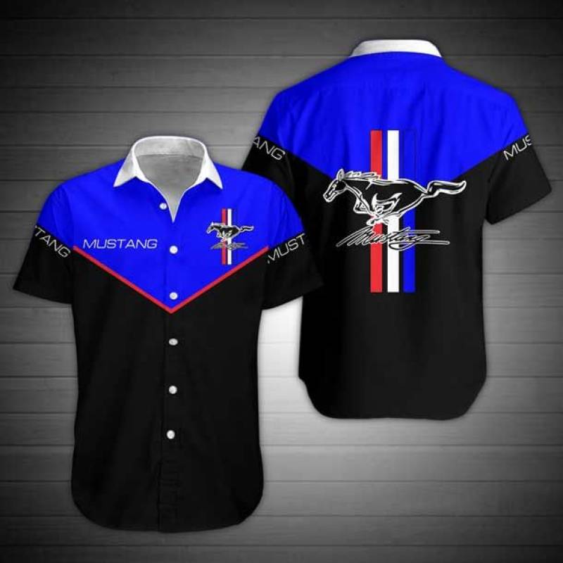 Ford Mustang Hawaii Button Shirt Ha6000