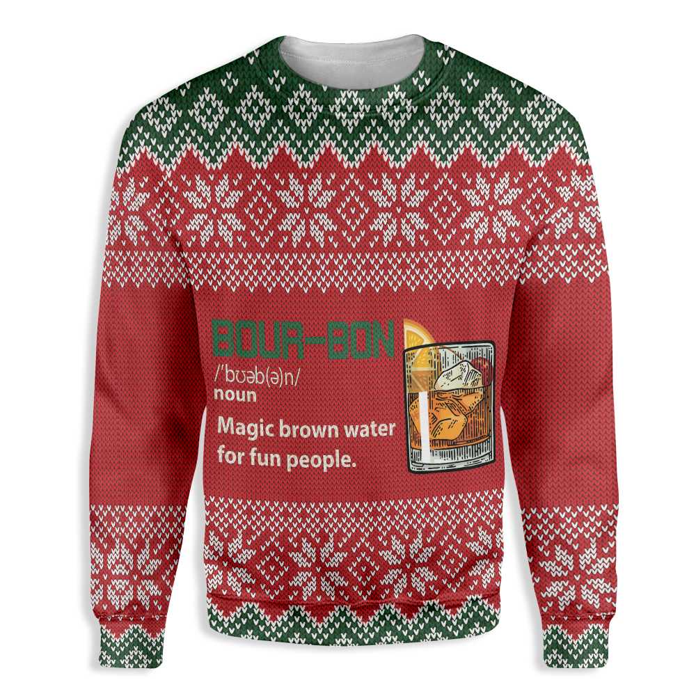 Ugly Christmas Bourbon Noun Ez12 2610 All Over Print Sweatshirt