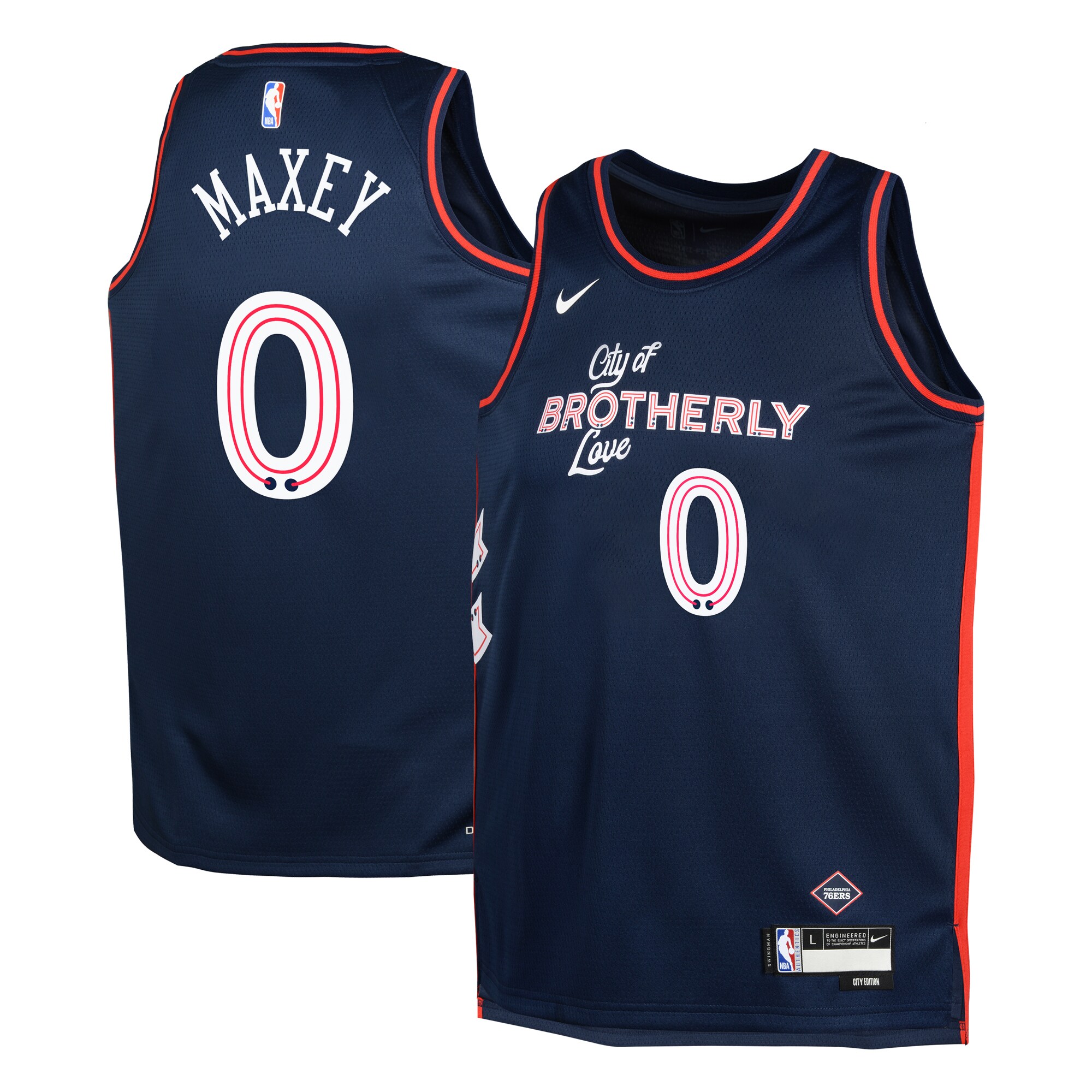 Philadelphia 76ers City Edition Swingman Jersey 23 – Navy – Tyrese Maxey – Youth