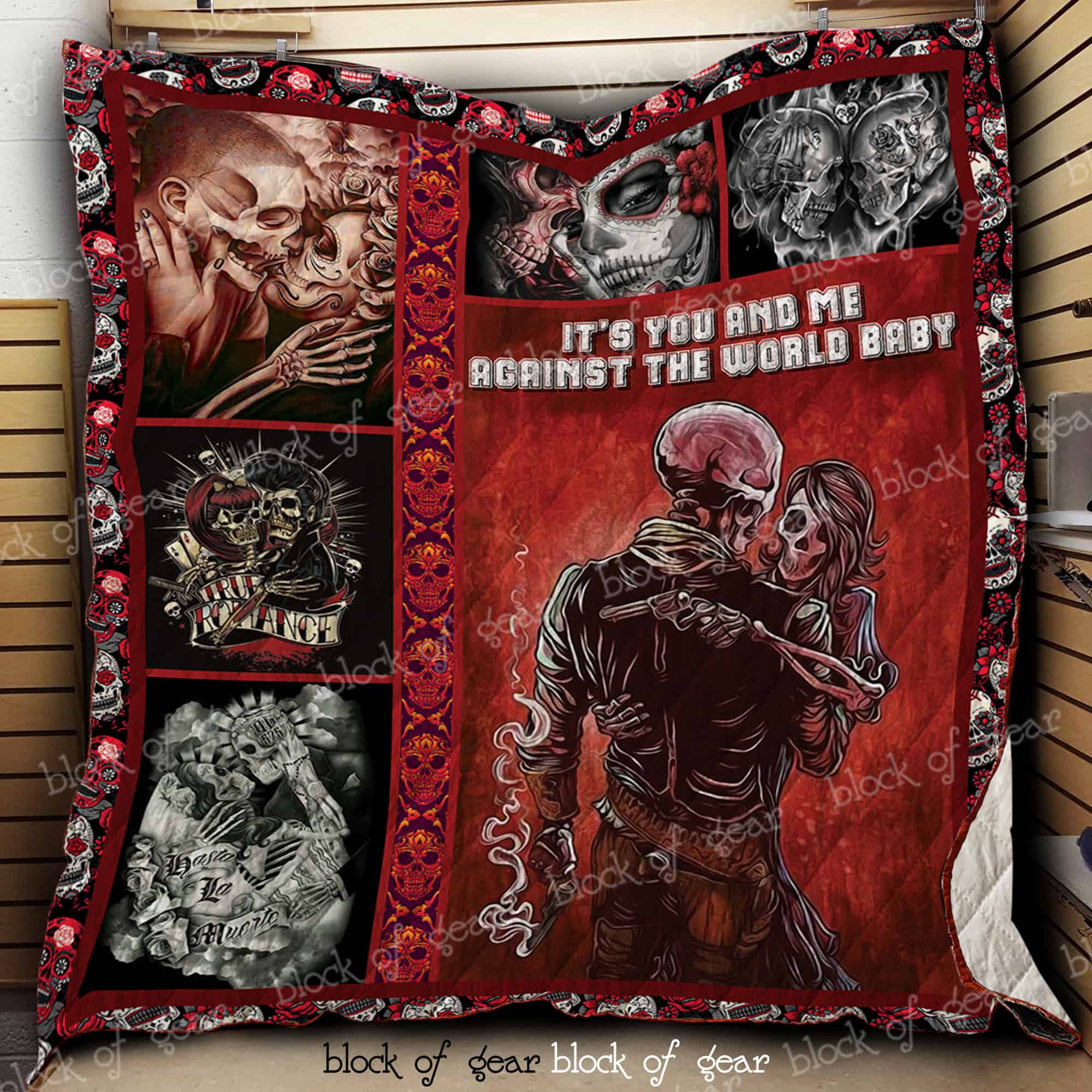Skull Couple Quilt D428