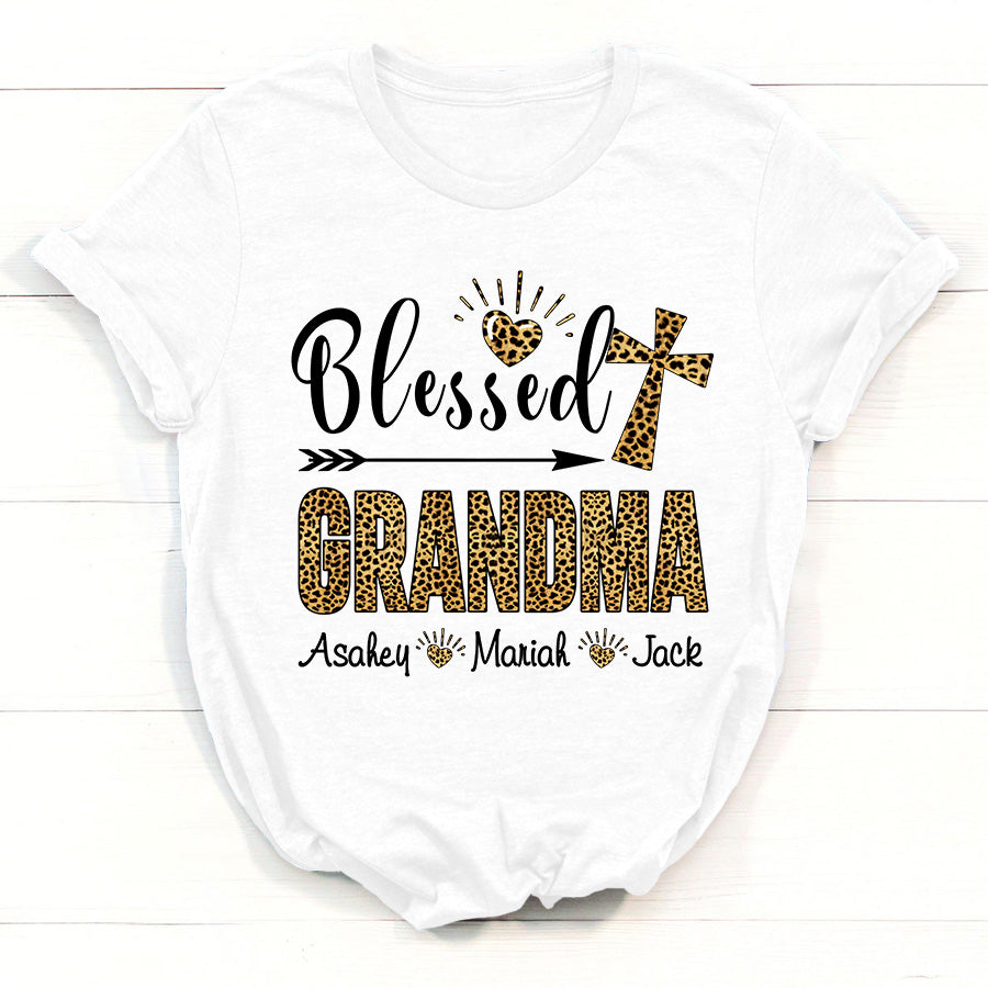 Blessed Grandma   Leopard Skin Shirt