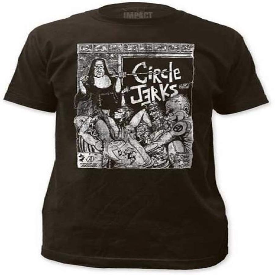 Circle Jerks Bad Religion Fitted  Black T-shirt