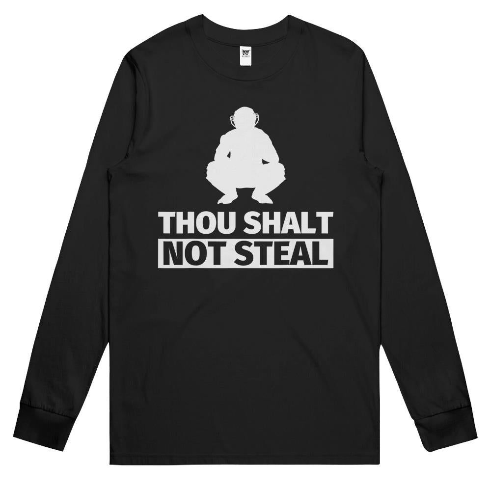 Funny Baseball Catcher – Thou Shalt Not Steal Long Sleeve T Shirts