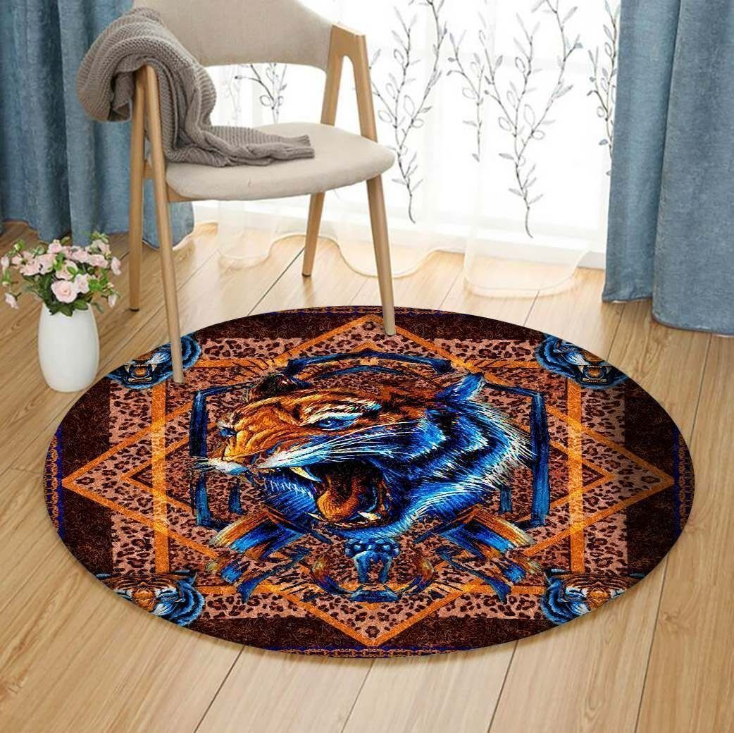 Tiger Animal Round Rug V4 NTD141298203