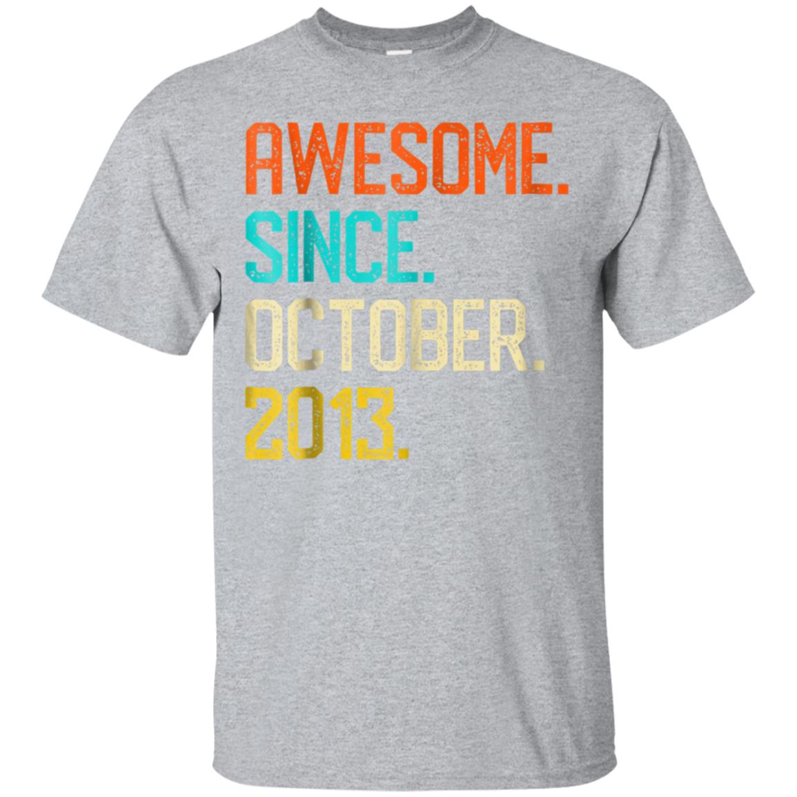 Awesome since October 2013 Shirt Vintage 5th Birthday Tee