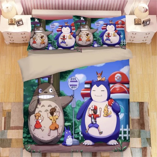 Tonari No Totoro 23 Duvet Cover Pillowcase Home Decor 3D Bedding Set 7547