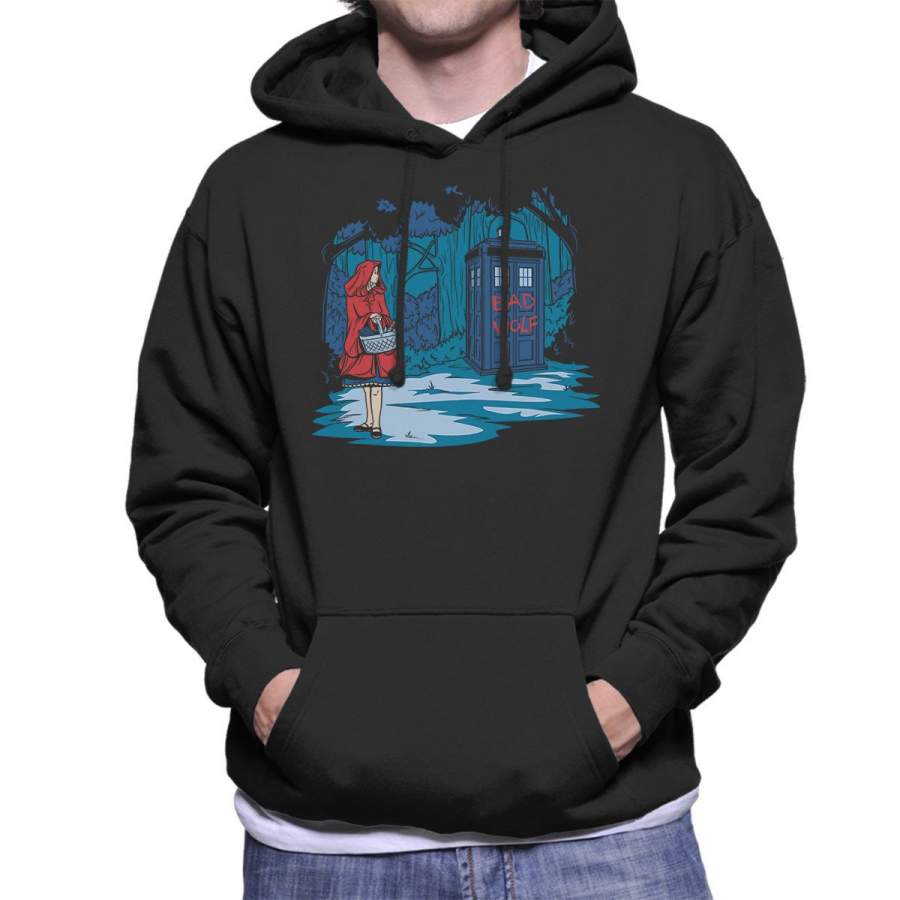 Big Bad Wolf Doctor Who Tardis Men’s Hooded Sweatshirt