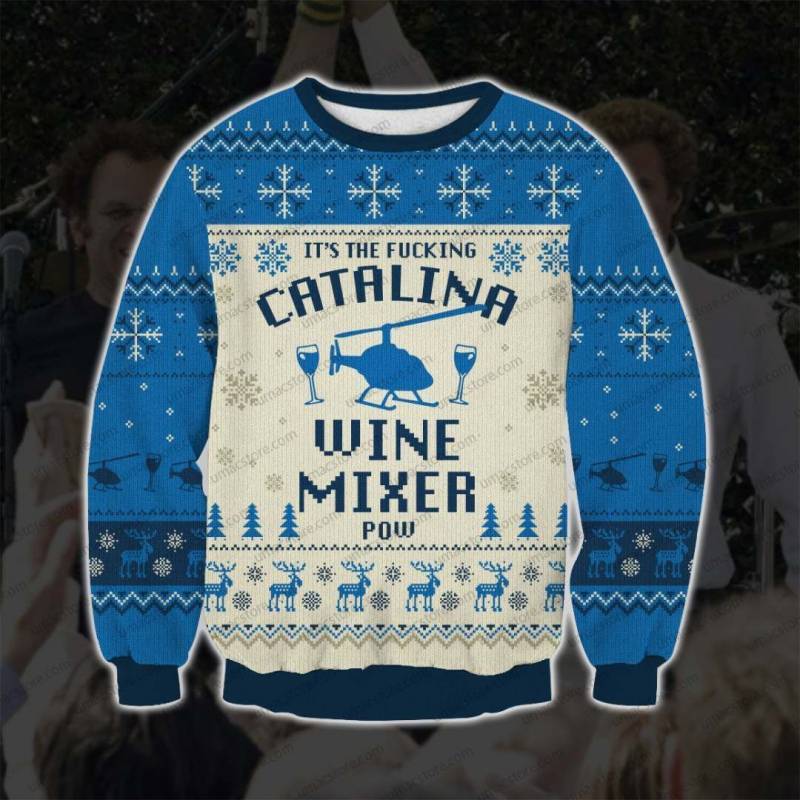 Step Brothers Catalina Wine Mixer 3D Print Ugly Christmas Sweatshirt