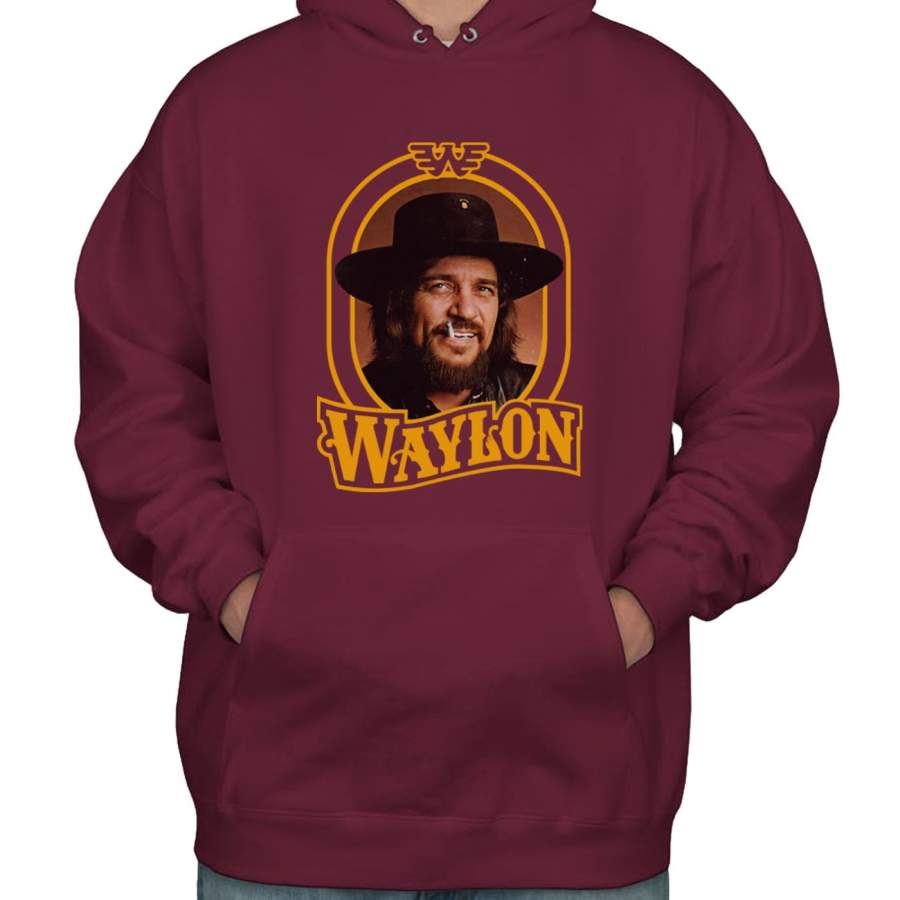 Waylon Jennings Color Unisex Pullover Hoodie Adult