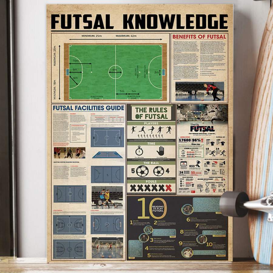 Futsal Knowledge Trending Gift For Footballers Who Played Futsal Poster